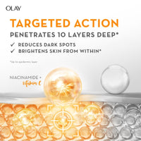 Olay Vitamin C Kit for 2X Glow | Vitamin C Cream with Free Cleanser l Even Glow and Smooth Texturee | With Niacinamide l Normal, Oily, Dry & Combination Skin l Parabens & Sulphate free | Pack of 2