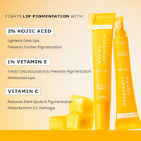 Hyphen Mango Lip Balm SPF 50 PA++++ | 2% Kojic Acid Brightening LipBalm for Dark & Pigmented Lips | 1% Vitamin E & Vitamin C | Moisturizing SPF LipBalm for Dry Lips - 10 g