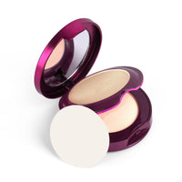 Hilary Rhoda HD High-Definition Pressed Powder | 2 in 1 Compact Powder | Shimmery & Matte Finish | Oil Control Formula | 18g (Buff Beige - Shade 03)
