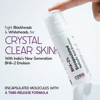 Cos-IQ BHA-2% Encapsulated Salicylic Acid Emulsion Face Serum for Sensitive Skin | Face Exfoliator for Blackheads, Whiteheads, Acne & Open Pores | Reduces Breakouts | For Women & Men | 30ml