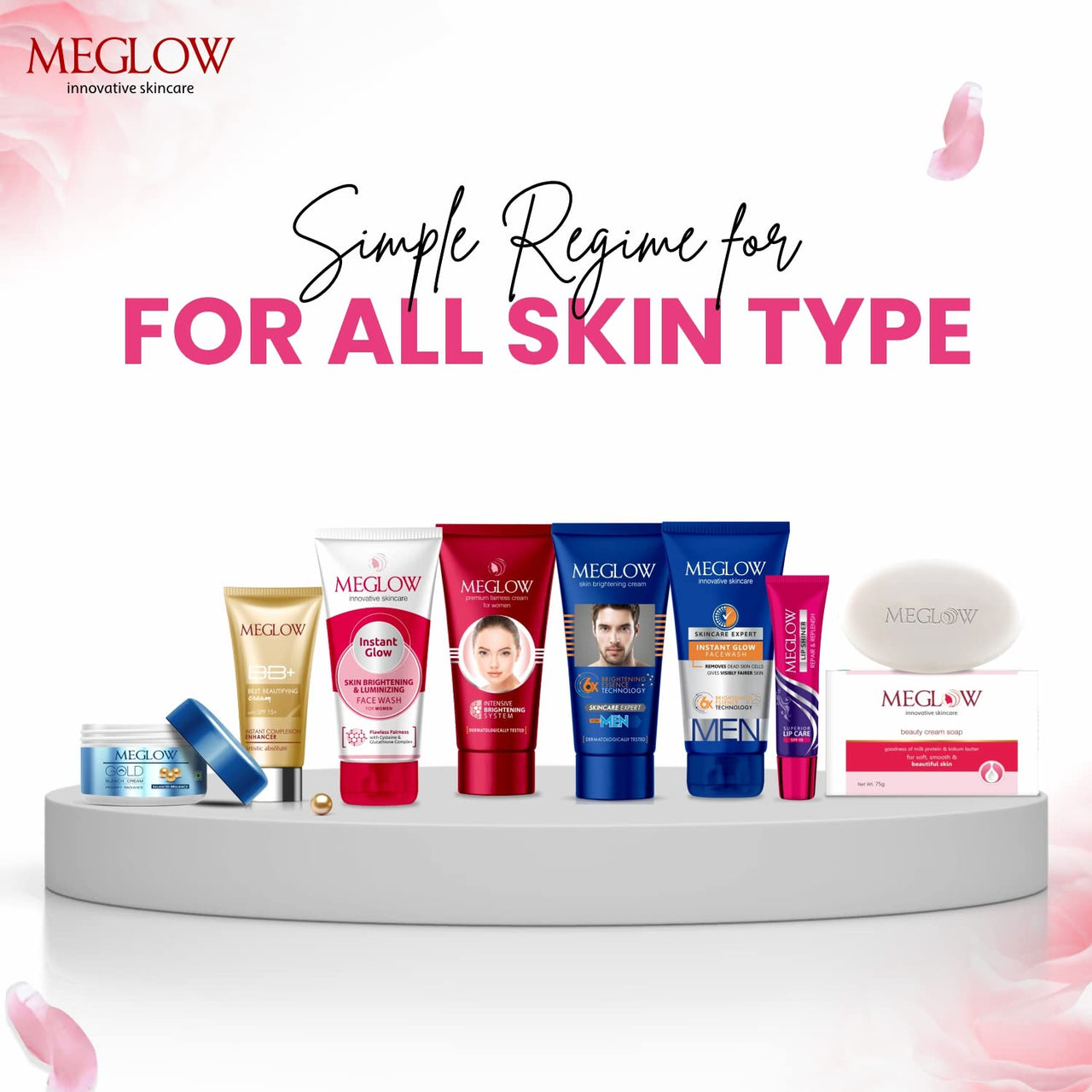 Meglow Pure & Natural Rose Water Spray for Face(Pack of 2)-100ml,Face Mist for Glowing Skin|Gulab Jal For Skin|Face toner|Makeup Remover|Alcohol & Paraben Free| Tighten the Open Pores-for Men & Women