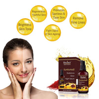 Devinez Ayurvedic Kumkumadi Radiance Glow Night Serum - 15ml, 100% Natural for Face Brightening, Anti Ageing, fight under eye dark circles, Kumkumadi Tailam