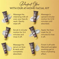 WOW Skin Science Diamond Facial Kit For Polished Skin | Made With Activated Naturals | Salon Like Facial At Home | For Radiant Skin | 85ml