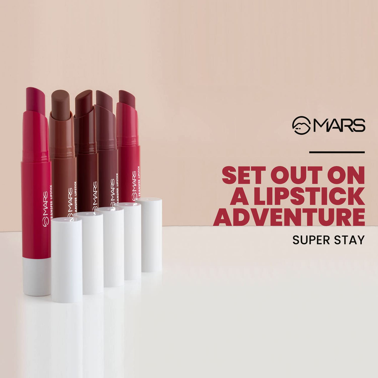 MARS Matte Super Stay Up to Hours Long Lasting | Smudge Proof and Waterproof Lipstick for Women (2.6 gm) (12-Sinful)