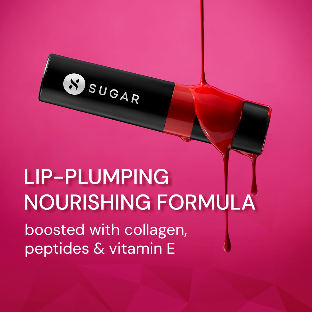 SUGAR Cosmetics Partner In Shine Transferproof Glossy Lipstick | Lasts upto 24hrs | Transferproof & Smudgeproof - 3ml - 15 Burnt Brunello