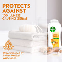 Dettol Antiseptic Liquid for First Aid, Surface Disinfection and Personal Hygiene, 1000ml & Body Wash and Shower Gel for Women and Men, Nourish - 250ml | Soap-Free Bodywash | 8h Moisturization