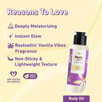 Plum BodyLovin' Vanilla Vibes Bath & Body Gift Set | Body Wash | Body Mist | Body Oil | Long-Lasting Warm Vanilla Fragrance | Gift Set For Women | Gifting For Birthday, Valentine's, Anniversary, Rakhi & Special Occasions| Premium Gift Packaging | Pack Of