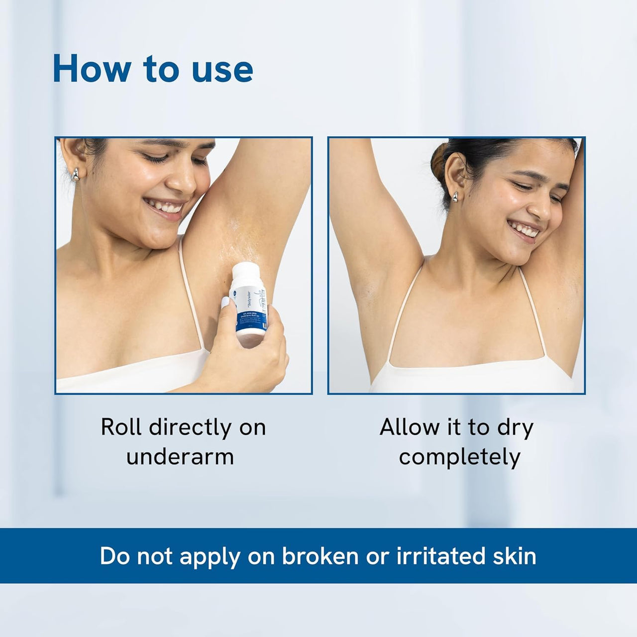 Be Bodywise Under Arm Roll On Pack Of 2, 1% W/W Salicylic, 1% Mandelic, 2% Lactic Acid, Reduces Under Arm Pigmentation & Combats Body Odor, Aluminum Free For Normal To Dry Skin, 100ml