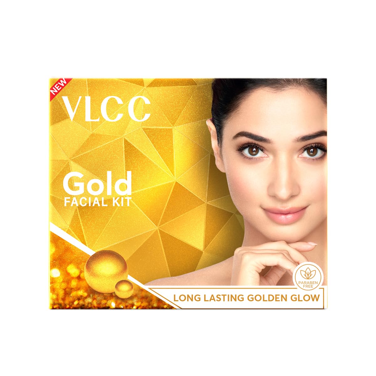 VLCC Gold Facial Kit, Bright & Glowing Skin - 60g and VLCC Insta Glow Gold Bleach - 30g | For Instant Fairness & Glowing Skin with Gold, and Turmeric.
