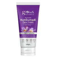 Globus Naturals Ayurvedic Kumkumadi Skin Lightening Face Cream, Enriched with Manjistha & Kokum Butter, Chemical Free, Cruelty Free, Suitable For All Skin Types, 100 ml (Pack of 1)