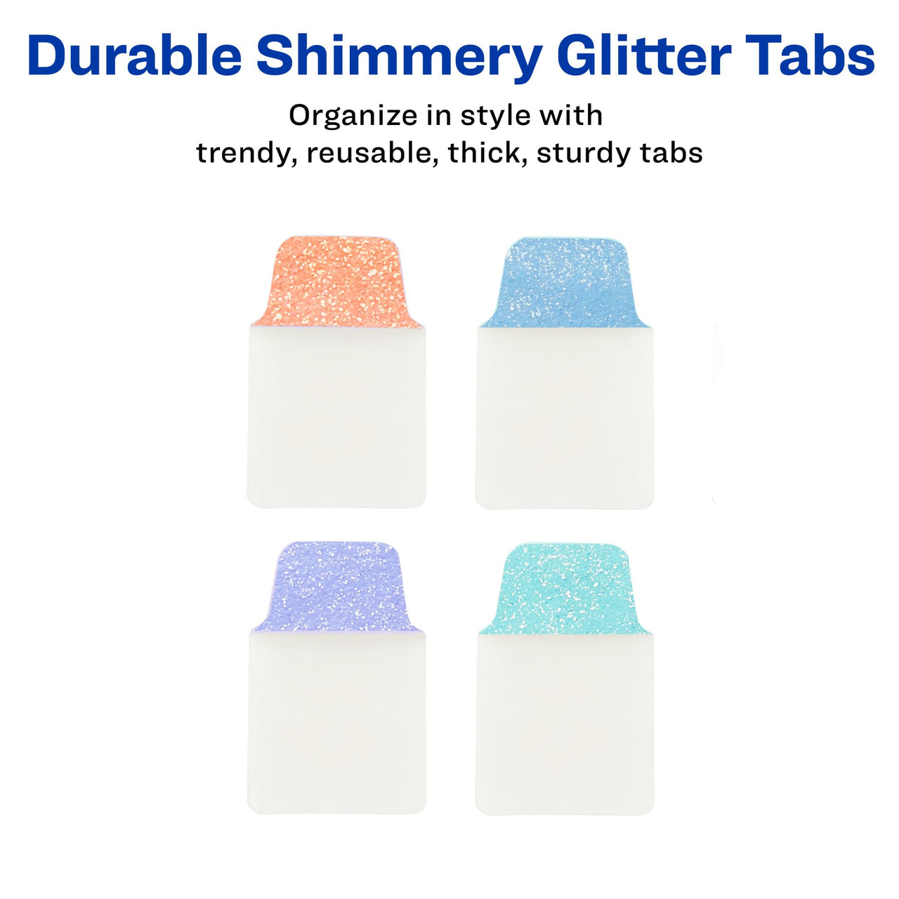 Avery Mini Ultra Tabs, 1" x 1.5", Pastel Sparkle Shimmer Designs, 32 Repositionable Page Tabs (74149) 32 tabs