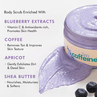 mCaffeine Blueberry Blast Detan & Cleanse Duo for Glowing Skin| Deep Cleanses, Exfoliates, Nourishes| Blueberry Body Wash - 300ml & Bluberry Scrub - 175 g | Fruity Blueberry Aroma for Men & Women