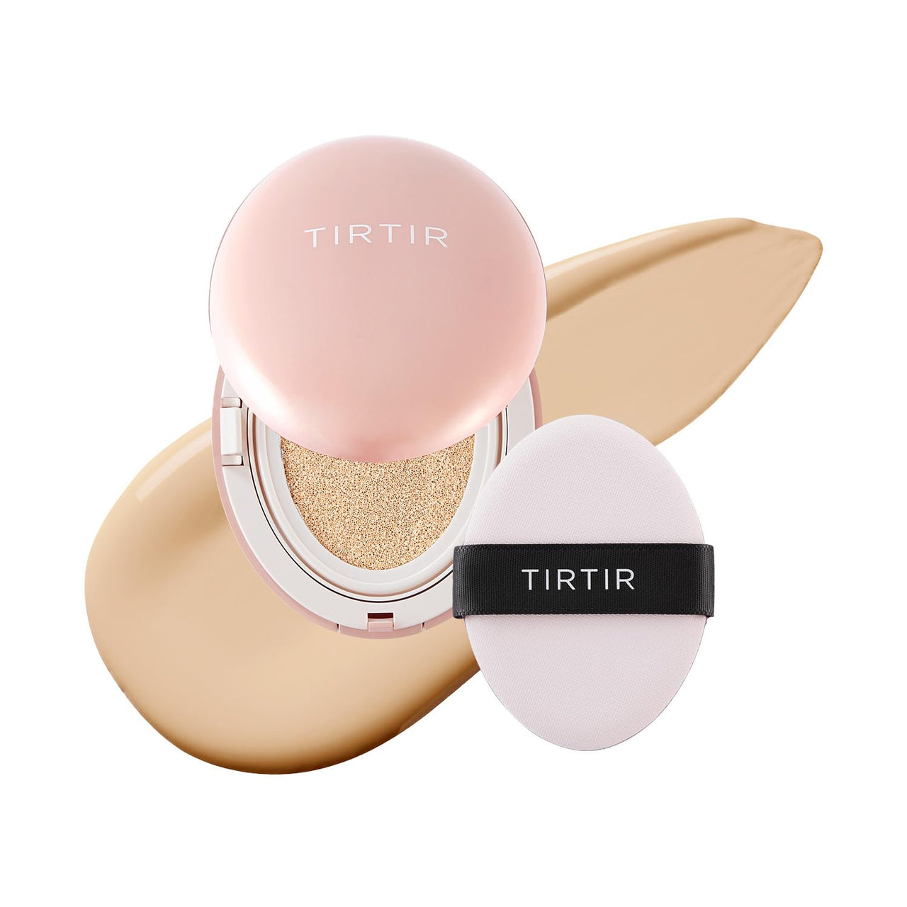 TIRTIR Mask All-Cover Cushion Foundation | Full coverage, Skin fit, Satin Glow Finish | Korean Cushion Foundation #17W FRENCH VANILLA | 4.5g