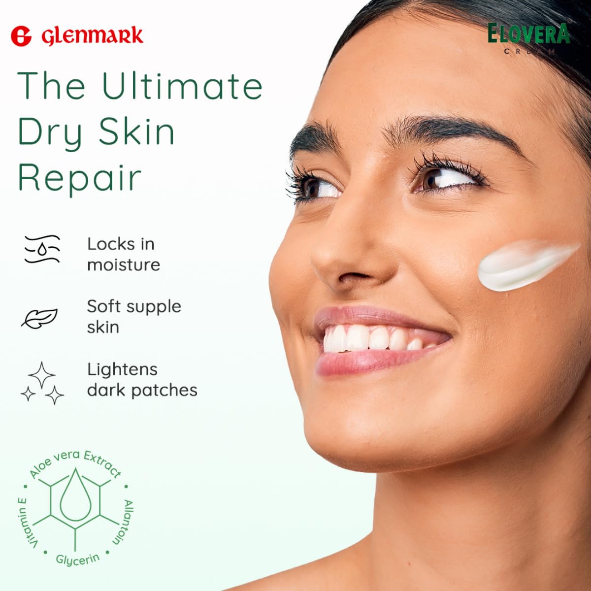 Elovera Moisturising Cream 75g | For Dry Skin | with Aloe Vera & Vitamin E | Protects, Nourishes and Repairs Skin | Paraben Free | Fragrance Free (Pack of 2)