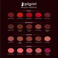 Pilgrim Matte Bullet Lipstick Intense Colour Transferproof & Smudgeproof Flamin' Red-21