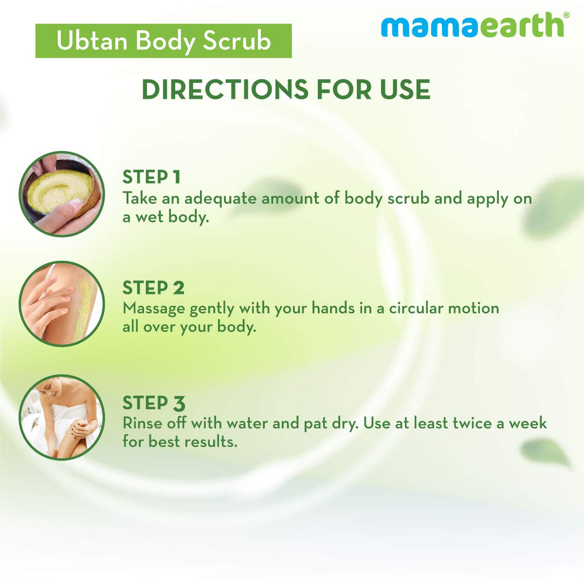 Mamaearth Ubtan Body Scrub for Men & Women 200g | With Turmeric, Saffron & Walnut Beads - Removes Sun Tan, Skin Brightening