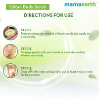 Mamaearth Ubtan Body Scrub for Men & Women 200g | With Turmeric, Saffron & Walnut Beads - Removes Sun Tan, Skin Brightening