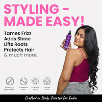 2.Oh! Italian 3-in-1 Hair Styling Spray | Heat Protectant | Volumizer | With Panthenol and Proteins | No Residue Shine Spray | Natural Hold for Men and Women