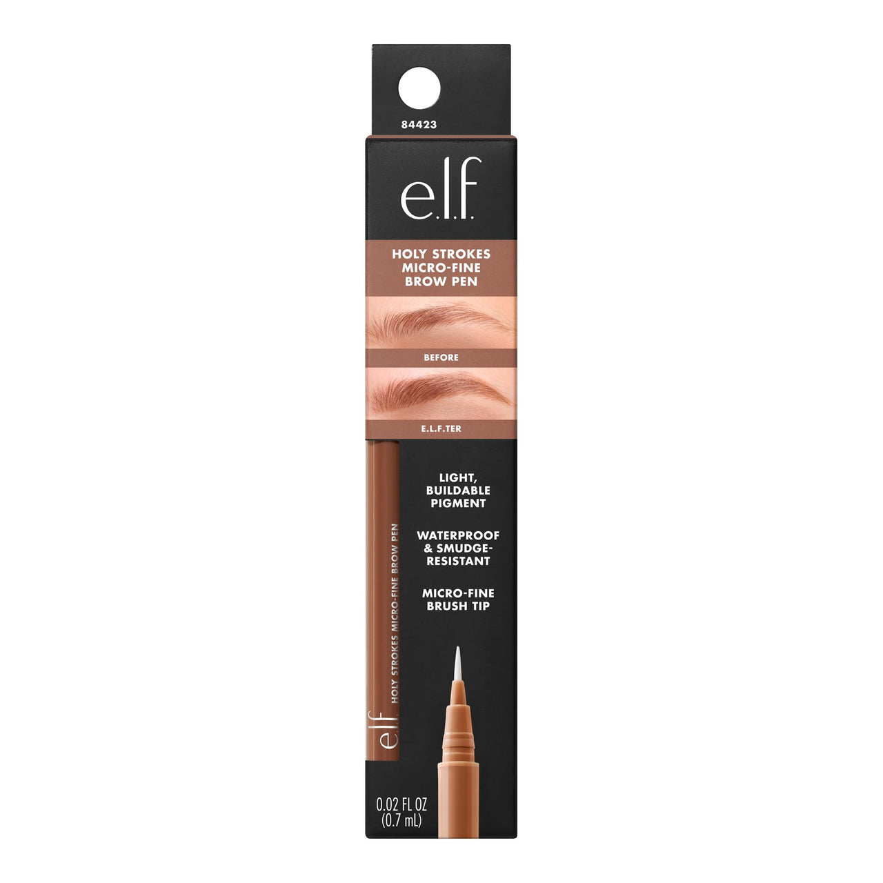 e.l.f. Holy Strokes Micro-Fine Brow Pen, for a Natural Look, Long-Lasting Eyebrow Pencil, Waterproof & Smudge-Proof, Vegan & Cruelty Free, Auburn