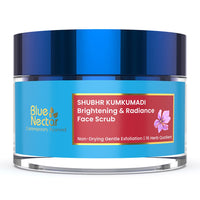 Blue Nectar Ayurvedic Brightening & Radiance Face Scrub with Kumkumadi Tailam (16 Herbs, 50g)