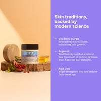 CITTA Deep Conditioning Hair Mask | Argan Oil & Goji Berry for Frizzy, Dry & Damaged Hair | Hair Smoothening & Strengthening | Prevents Hair Fall & Breakage | For All Hair & Scalp Types | 100 gm