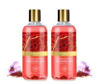 Vaadi Herbals Luxurious Saffron Shower Gel, 300g (Pack of 2)