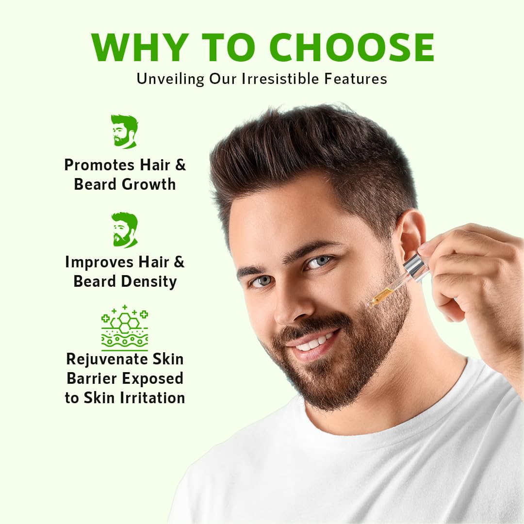 ORGATRE Hair Growth Serum 2.0-30ml | For Beard & Scalp | Reduces Hairfall & Thinning | 1.5% Aminexil, Redensyl, Anagain & Procapil | Hair Growth Serum for Men & Women