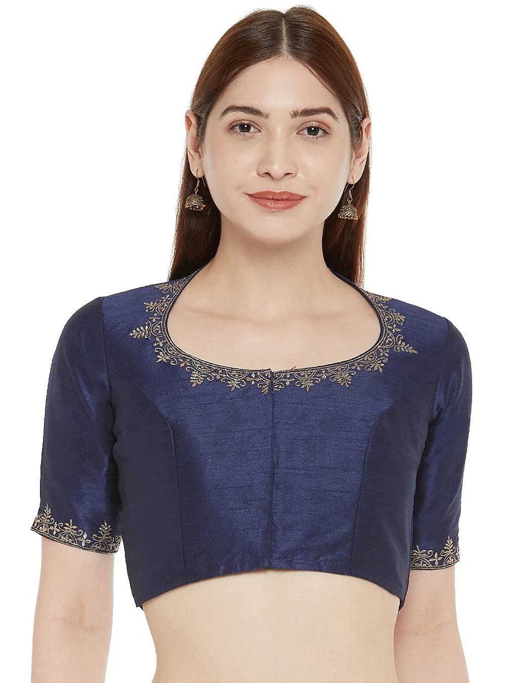 X3 Women's  Polyester Sleeve Readymade Saree Blouse