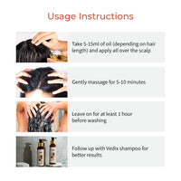 Vedix Customised Ayurvedic Hair Fall Oil | Vedix Shvedan Hair Fall Oil | For Dry Scalp | With Castor + Sesame + Olive | For Reducing Hair Fall | For Hair Growth | -100ml