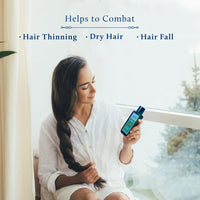 Blue Nectar Rosemary Oil for Hair Growth with Bhringraj Oil for Hair | Natural Alternate for Redensyl | Non- Sticky Ayurvedic Hair Oil with Amla Hair Oil (9 Herbs,200ml)