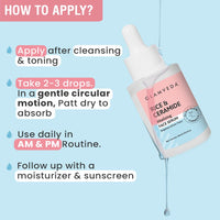 Glamveda Rice Water & Ceramide Vitalizing Serum Skin Barrier Building & Nourishing | For Dry, Sensitive & Combination skin | No Paraben, Sls | 30ml