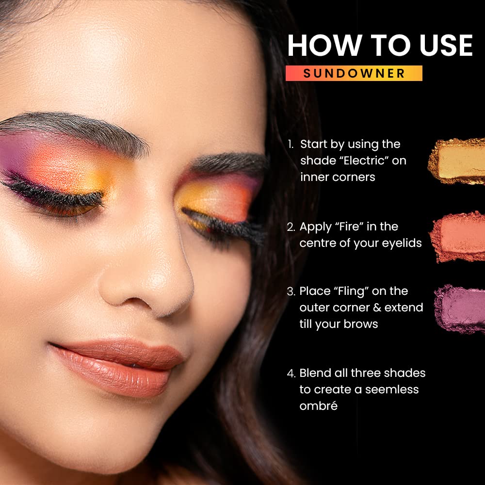 Lakmé Absolute Spotlight Shimmery Eye Shadow Palette, Sundowner, 12 G, Assorted