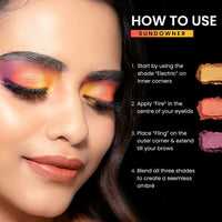 Lakmé Absolute Spotlight Shimmery Eye Shadow Palette, Sundowner, 12 G, Assorted