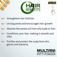 INDUS VALLEY Bio Organic Multani Mitti Powder for Face and Hair - (Jumbo Pack 1Kg)