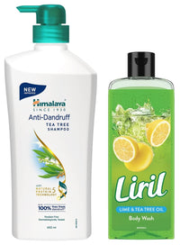 Liril Lemon and Tea Tree Oil Body Wash, 250 ml and Himalaya Anti Dandruff Shampoo, 700ml
