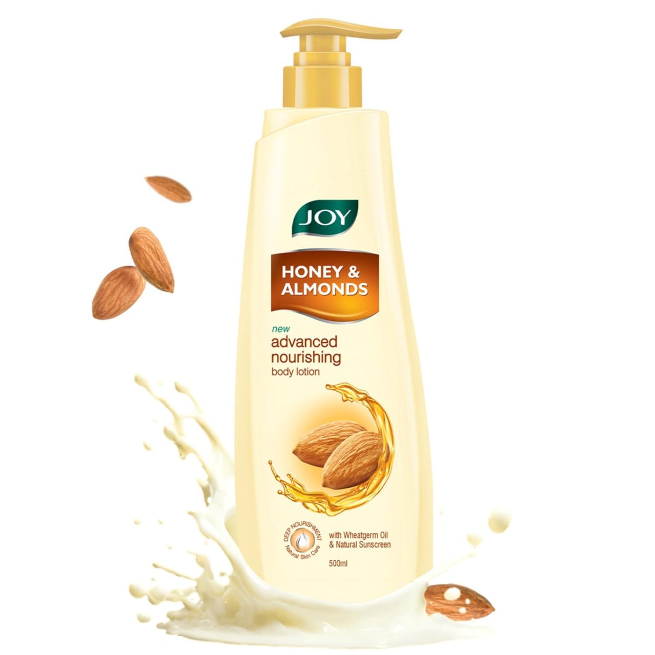 Joy Honey & Almonds Advanced Nourishing Lightweight Body Lotion 500ml | Enriched With Shea Butter | Summer Lotion With Natural Sunscreen Filters | Suitable for Normal to Dry Skin