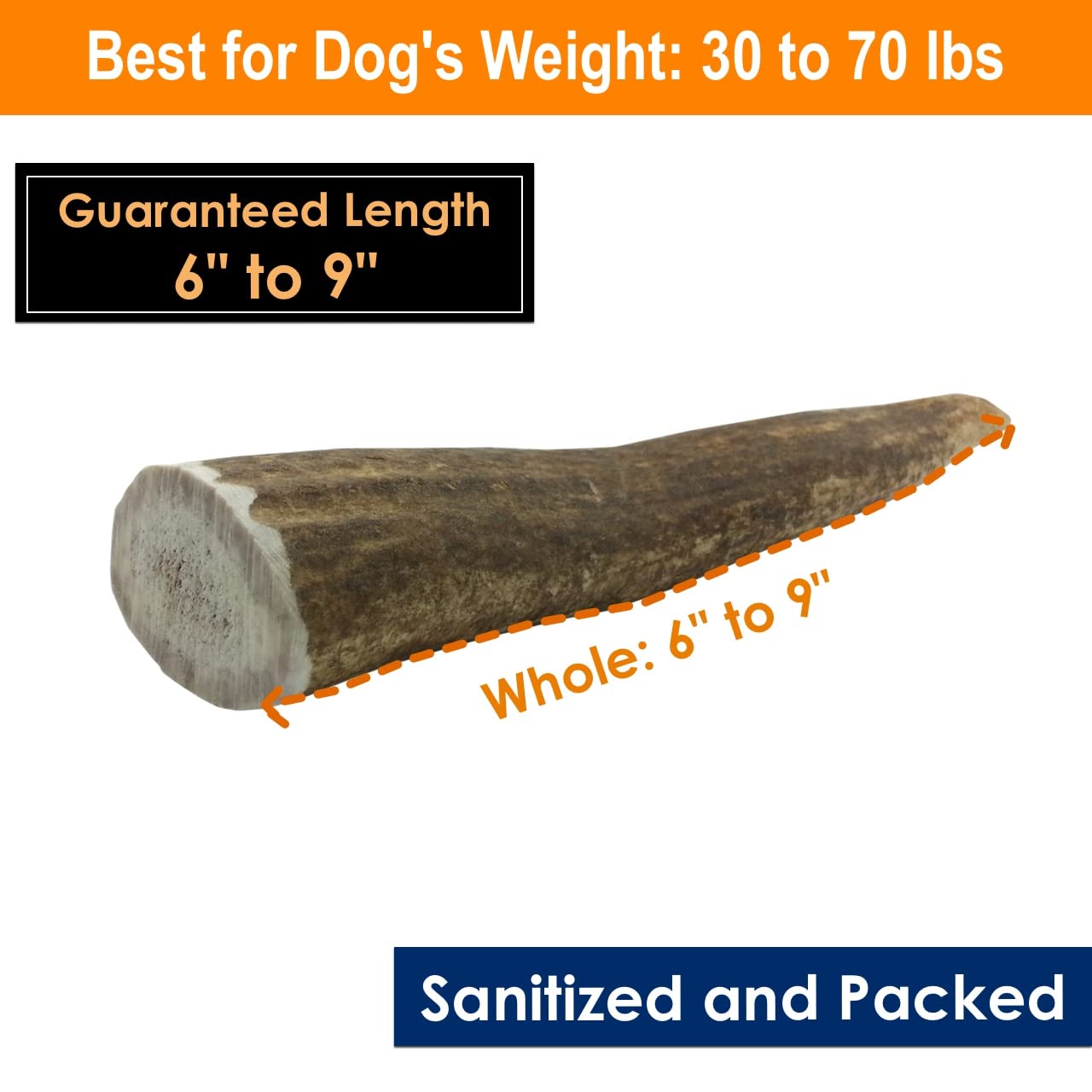 Elk Antler Chews for Dogs | Naturally Shed USA Collected Elk Antlers | All Natural A-Grade Premium Elk Antler Dog Chews | Product of USA, 1-LB Large Cuts Large (Pack of 1-LB)