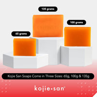 Kojie San Original Facial Beauty Soap - 65G, 3 Bars Per Pack - Guaranteed Authentic