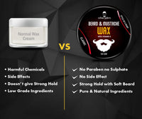 UrbanGabru Beard & Mustache Wax (50 gm) for Strong Hold | Natural Beard Wax | Enriched with Vitamin E & Omega-3 | Gives Natural Shine