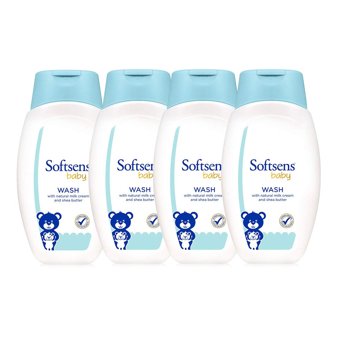 Sotftsens Baby TEAR FREE Baby Wash with natural milk cream & shea butter (200ml x Pack of 4)
