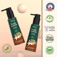 Orgatre Body Lotion | Avocado & Shea Butter with SPF 15 PA | Moisturizer for Dry Skin | Brightening & Sun Protection Body Cream 150 ml