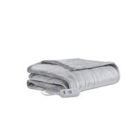 Serta Luxuriously Soft Plush Electric Blanket Fast Heating Cozy Cover, Safety Auto Shut Off Timer, Low EMF, Multi Heat Setting, ETL Certified, Machine Washable, Smoke Grey Throw (50 in x 60 in) 50