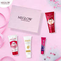 Meglow Summer Skin Care Kit For Moisturized Glow|Women Cream|Instant Glow Face Wash|Sunscreen Lotion SPF-30|Lip Shiner|Premium & Affordable Gift Box