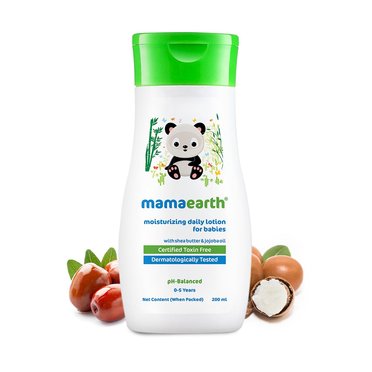 Mamaearth Moisturizing Daily Lotion For Babies - 200ml | Infused with Cocoa Butter, Shea Butter & Jojoba Oil | Helps to Relieve Dryness & Provides Deep Skin Nourishment