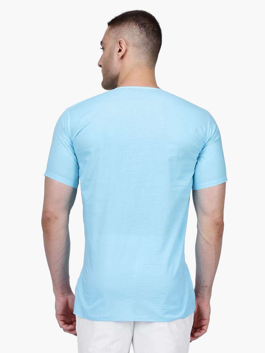 Rajubhai Hargovindas Men's  White Fine Cotton Short Kurta | Pack of 4 |