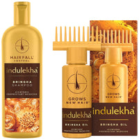 Indulekha Bringha Anti Hair Fall Shampoo, 200ml And Bhringa Hair Oil 50 ml