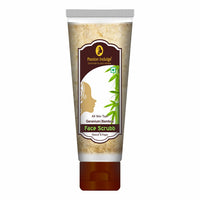 Passion Indulge Bamboo Face Scrub for Dirt, Blackheads and Acne Removal - 60gm | Remove Dead Skin Cells | Tan Removal | Glowing Skin | Deep Pore Cleansing | All Skin Types | Paraben & Sulphate Free | Vegan | Peta Certified.