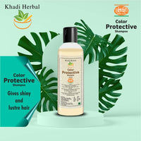 Khadi Natural Herbal Colour Protective Shampoo 200ml for Men & Women || Coloured Hairs || Natural Hairs || Dye Hairs || Organic (Certified) || No Parabens & Sulfate