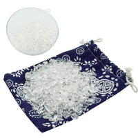 Orientrea 1.1lb Natural Crushed Clear Quartz Crystal Tumbled Chips-Healing Crystals Chips Bulk, Crushed Crystal Gemstones for Crafts, Beautiful Package for Gift (Clear Quartz)