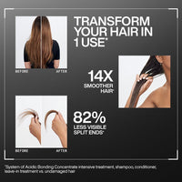 Redken Acidic Bonding Concentrate Sulphate Free Shampoo, Conditioner & Leave-In Treatment Combo | With Citric Acid | Repairs Weak Hair Bonds |For Dry, Damaged, Coloured and Frizzy Hair | For Men & Women